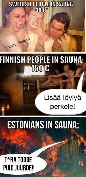 Eestlased, soomlased ja rootslased saunas