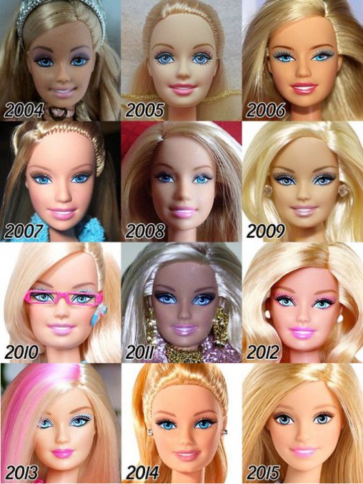 barbie evolutsioon 6
